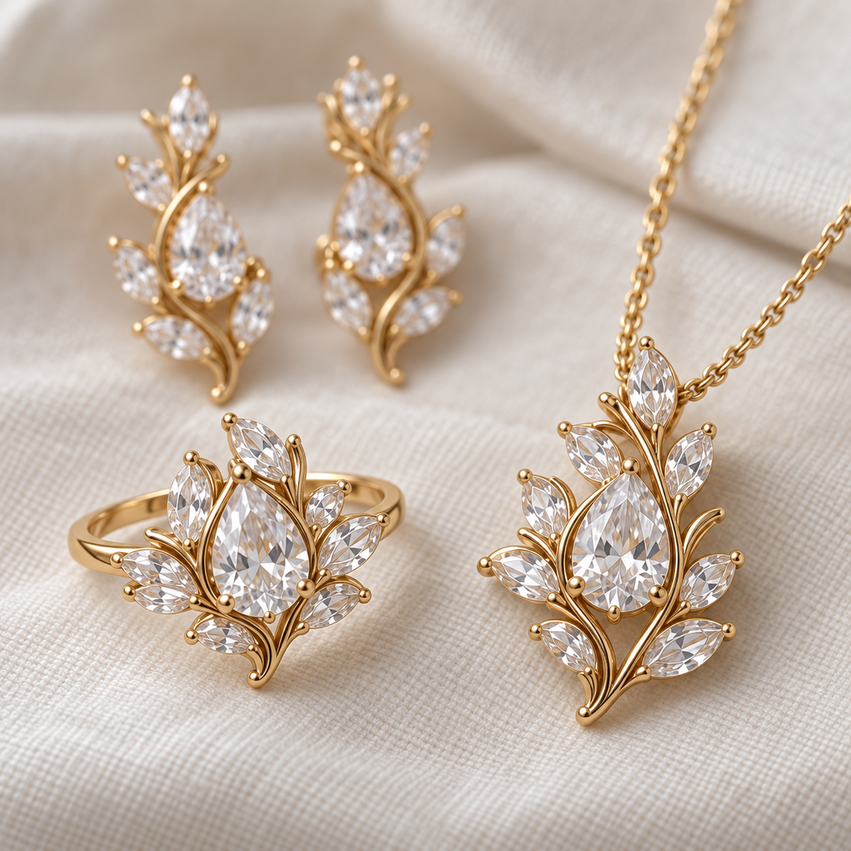 Sovereign Lily matching ring and pendant setting detail