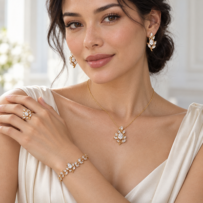 Sovereign Lily four-piece jewelry set wearing
