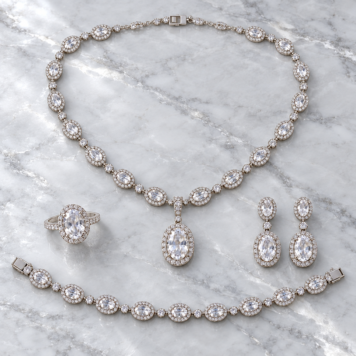Succrealpu® Royal River four-piece jewelry set